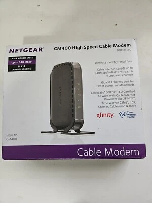 Netgear High Speed Cable Modem (CM400-100NAS) 340 Mbps - Image 1 of 2