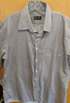 Camisa Hart Schaffner Marx Para Hombre XL Extra Grande Azul Rojo Blanco Algodón Abotonado Foto 1 de 4