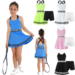 DE Mädchen Tennisbekleidung Sportkleid Freizeitkleid Tenniskleid Sport Kleid - Bild 1 von 63