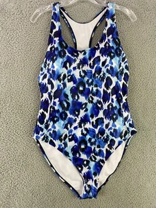 Nicole Miller Bathing Suit Women's XL Blue Racerback Pool Beach Swimming - Picture 1 of 8