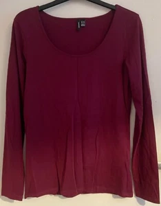 **NWoT** Vero Moda Burgundy Long Sleeve Shirt, Size XL - Picture 1 of 7