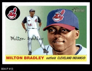 2004 Topps Heritage #413 Milton Bradley Indians SHORT-PRINT 8 - NM/MT - Picture 1 of 2