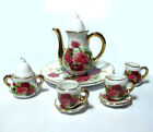 8pcs 1/6 Dollhouse Miniature Dining Ware Porcelain Dish Cup Plate Coffee Tea Set