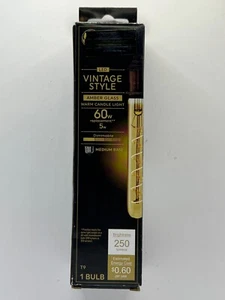 GE 60W Vintage Style T9 LED Tube Light Bulb Amber Glass 36513 - Picture 1 of 2