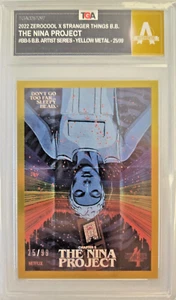 2022 Zerocool Stranger Things Artist Series /99 Yellow Metal - The Nina Project - Picture 1 of 2