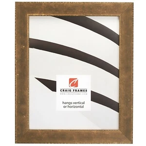 Craig Frames Patina 125, 1.12" Inch Wide Distressed Antique Copper Picture Frame - Picture 1 of 10