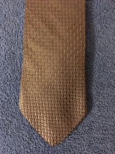 NEUE George Machado Zylos gold karierte Herren Seidenkrawatte - nie getragen - Bild 1 von 3