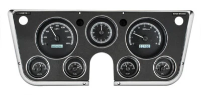 Sistema de calibre de camioneta Chevy Dakota Digital 1967-72 con reloj analógico VHX-67C-PA-K-W Foto 1 de 4