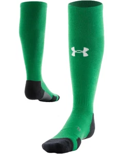 Under Armour Adult Green OTC Nylon Cushion Durable UA Logo Soccer Sock Sz 8.5-13 - Picture 1 of 2