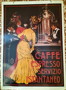 COFFEE ESPRESS INSTANT SERVICE BLINDERS PRE FUTURISM ADVERTISING CAN '80 - Picture 1 of 2