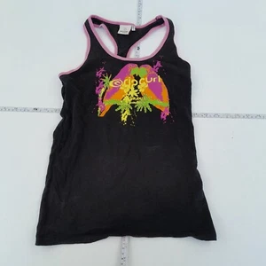 RIP CURL Top 10 Black Sleeveless Round Neck Beaded Brasil - Picture 1 of 10