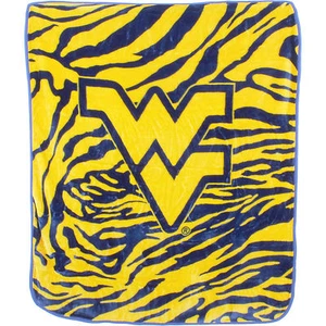 West Virginia Mountaineers Super Morbida Coperta da Lancio Raschel, 50 x 60 pollici - Foto 1 di 3