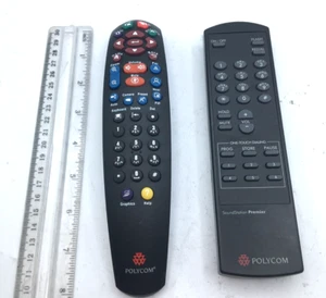 Polycom Lot of 2 Remote Control T05283 And Sound Station Premier TCT0302 Working - Picture 1 of 4