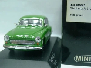 WOW EXTREMADAMENTE RARO Wartburg A311/1 sedán Lux 1956 verde seda 1:43 minichamps-312 - Imagen 1 de 3