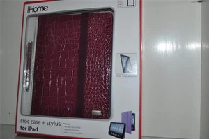 iHome iPad Case Purple Croc Case + Stylus Model IH-BD1000U w/Screen Protector - Picture 1 of 1