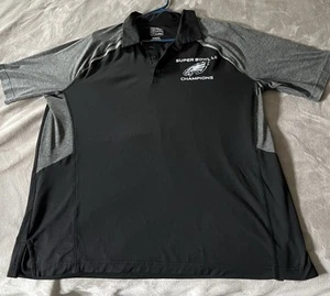 Fanatics Philadelphia EaglesSuper Bowl LII 52 Black/Gray Polo Shirt - XL - Picture 1 of 3