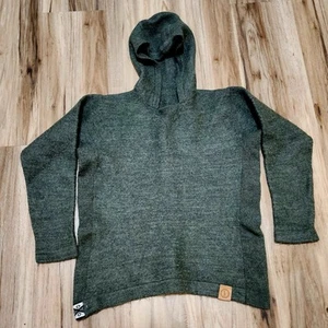 Paka The Hoodie Alpaca Wool Blend Handmade Sweatshirt Color Green XS - Picture 1 of 6