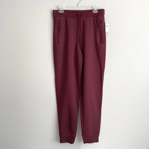Old Navy Active Hi Rise Dynamic Fleece Joggers Medium TALL Burgundy Athleisure - Picture 1 of 10
