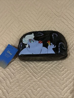 Disney Danielle Nicole The Little Mermaid Ursula Black Glittery Makeup Bag, New - Image 1 of 4