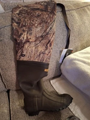 Hodgman Wadewell 2-Ply Chest Waders Camouflaged Size 5 Duck Hunting Fishing - Image 1 of 4