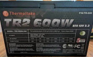 Thermaltake TR2 600W Power Supply PSU TR-600, TR2-600NL2NC, ATX 12V 2.3 600Watts - Picture 1 of 4