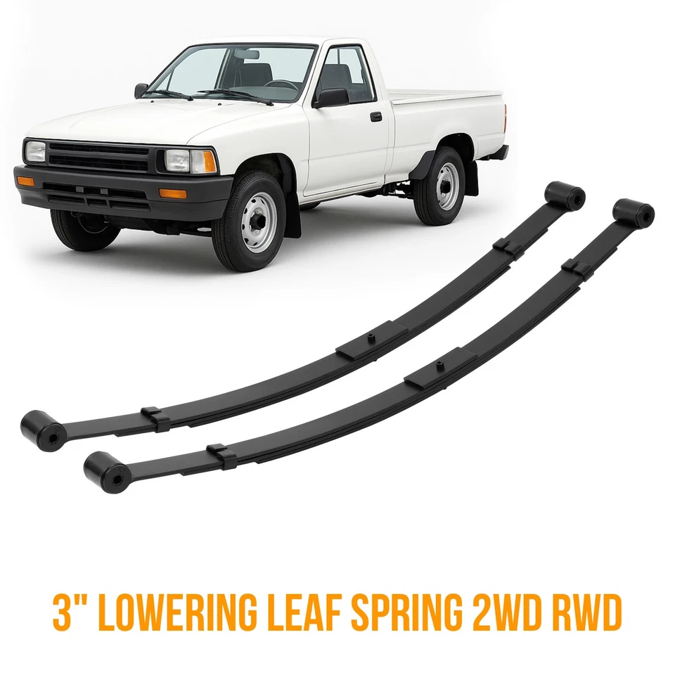 Resorte de hoja de suspensión trasera de 3" de acero para camioneta Toyota 2x2 89-95 con recubrimiento en polvo Foto 1 de 4