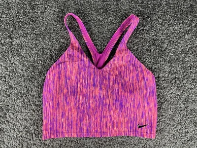 Nike плавать спортивный бюстгальтер верхний розовый в полоску размер большой  - Изображение 1 из 4