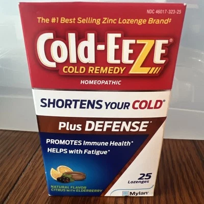 Cold-EEZE Plus Defensa Natural Cítricos Saúco Zinc 25 Pastillas Remedio para el Frío Foto 1 de 4