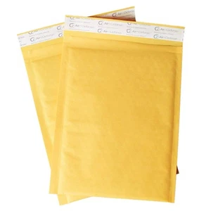 25/250/500/1000/2000/5000pcs 0 6.5x10 Kraft Bubble Mailers Padded Envelopes Mail - Picture 1 of 7