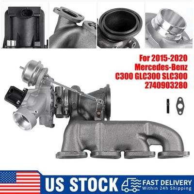 Turbo Turbocharger For Mercedes Benz C300 C350e E300 GLC300*SLC300 15-20 L4 2.0L Foto 1 de 4