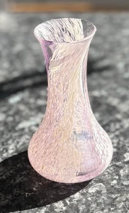 Caithness style Lilac/White Swirl Bud Vase - Picture 1 of 10