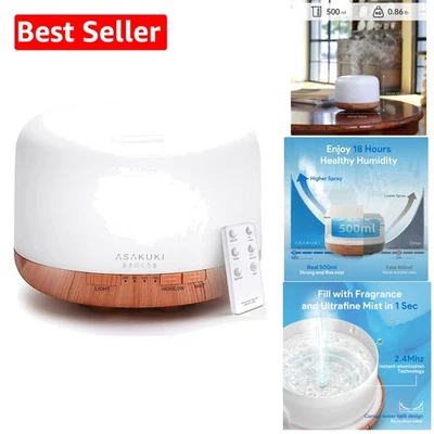 Large Room Essential Oil Diffuser - 500ml with Timer & Auto-Off Safety Feature - Image 1 of 4