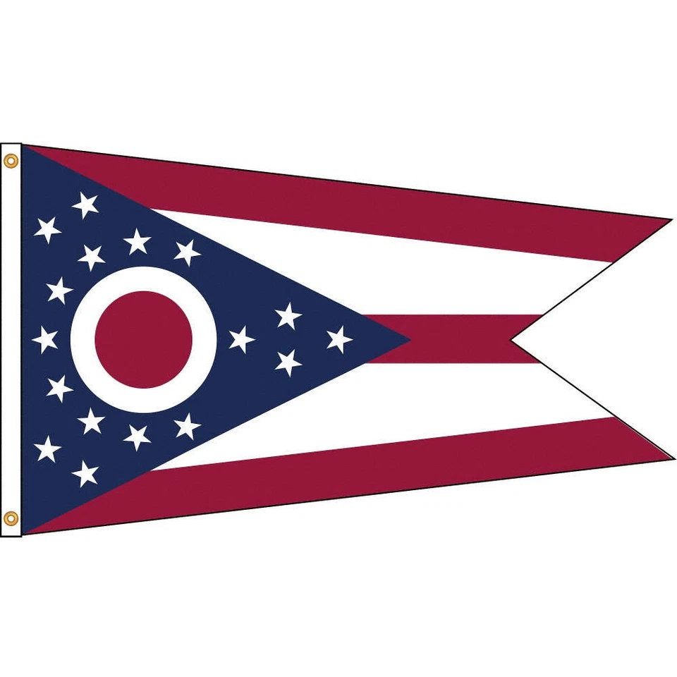 ANNIN FLAGMAKERS 144270 Ohio Flag,4x6 Ft,Nylon 5JFN5 - Image 1 of 1