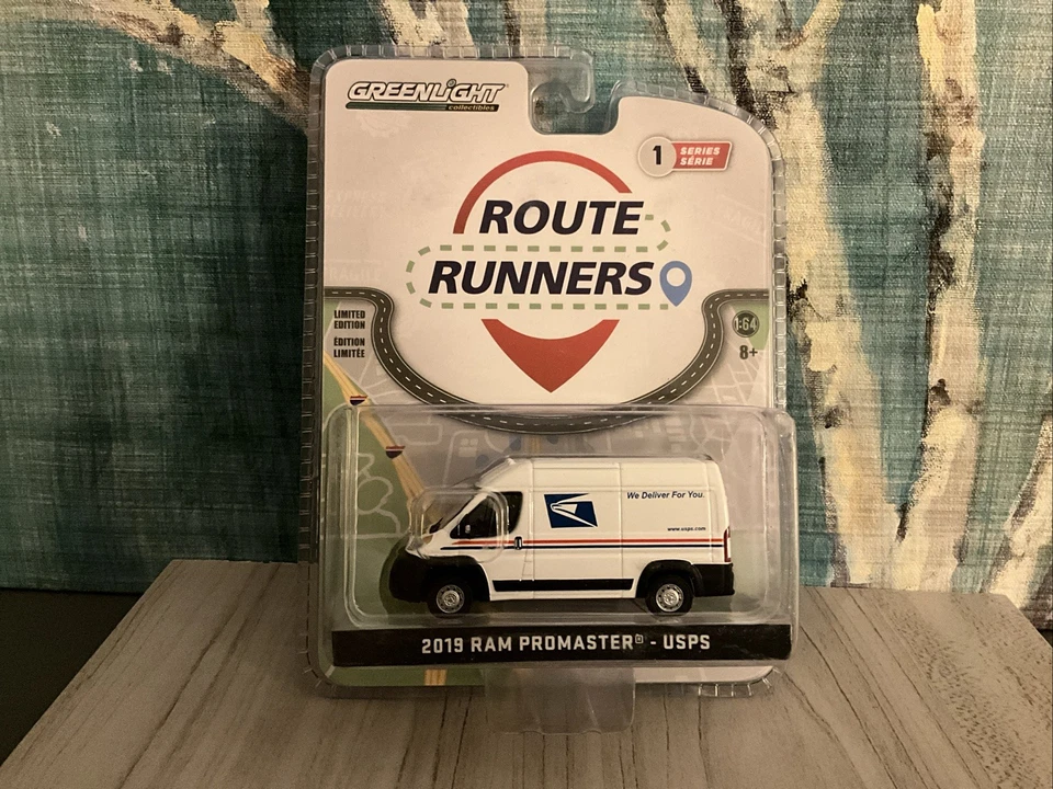 Greenlight 53010 F 2019 Dodge RAM Promaster 2500 High Roof Cargo Van USPS 1 64