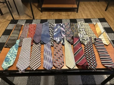 批量 22 件 复古 领带 真丝 Alfani J Garcia Zylos 金色 Don Loper — 第 1/4 张图片