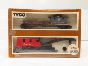 Tyco 932:800 HO Operating Crane Car w/Boom Tender NIB - Picture 1 of 3