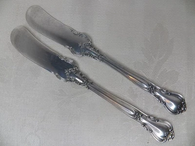 GORHAM CHANTILLY STERLING SILVER FLAT BUTTER SPREADERS (2) NO MONO. PAT. MARK. - Image 1 of 4