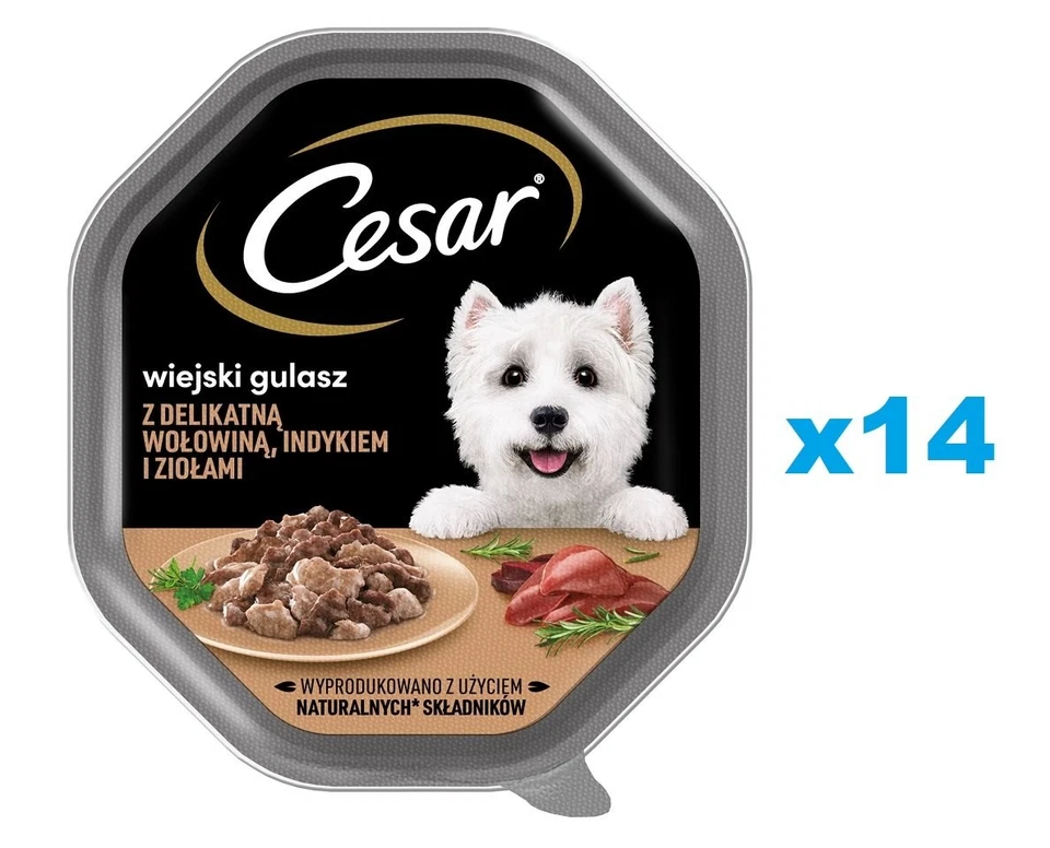 14x150 g CESAR Nassfutter mit Pute und Kräutern für adulte Hunde getreidefrei - Bild 1 von 1