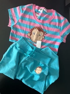 NWT *RARE *Universal Studios Curious George Girls T-Shirt/Juvi Bermuda Size 6X - Picture 1 of 10