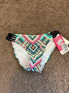 Hula Honey Swimwear Bikini Bottom Multi Color Strappy Size XS NEW $28 - Picture 1 of 3