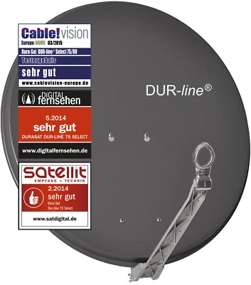 DUR-line Select 75/80 Anthrazit - Alu Sat-Antenne Satelittenschüssel  - Bild 1 von 3