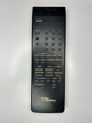 Curtis Mathes VSQS0676 TV VCR Remote Control, Black - OEM - Image 1 of 3