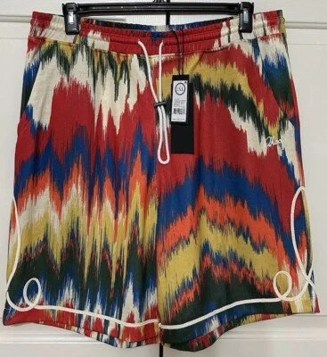 NWT Akoo size 2XL red blue yellow Palisades pull on Shorts mens $110 - Image 1 of 4