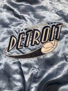 Giacca bomber uomo Detroit Street Ball basket vintage Steve & Barrys raso taglia M - Foto 1 di 15