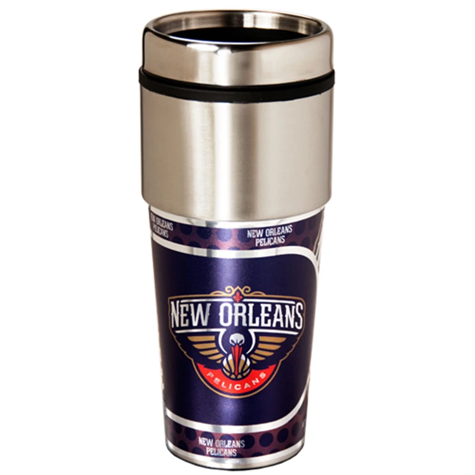 Дорожная кружка New Orleans Pelicans 16 унций нержавеющая сталь NBA - Изображение 1 из 1