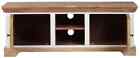 Mango Wood 2 Door TV Unit, Natural and White for Tv's upto 55inch to 59inch