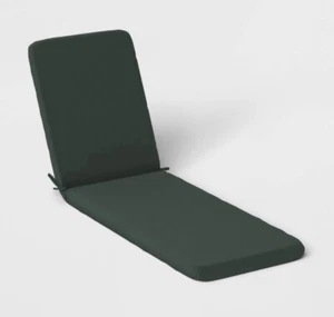Room Essentials Outdoor Chaise Lounge Cushion - Green/UV & Fade Resistant - NEW - Picture 1 of 8
