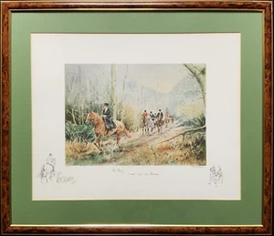 ¡THE BELVOIR HUNT! EXCELENTE IMPRESIÓN ECUESTRE 27/850 FIRMADA DE COLECCIÓN - Imagen 1 de 11