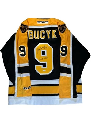 JOHNNY BUCYK Signed Boston Bruins Official CCM Black Hockey Jersey LG  JSA-COA - Image 1 of 4