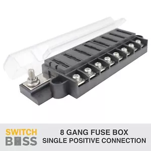 8 Gang Fuse Box Positive Block 12v 24v Terminal Holder Circuit for ATO ATC Fuses - Picture 1 of 10
